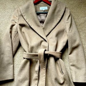Calvin Klein darker tan wool blend jacket